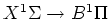 $X^{1}\Sigma \rightarrow B^{1}\Pi $