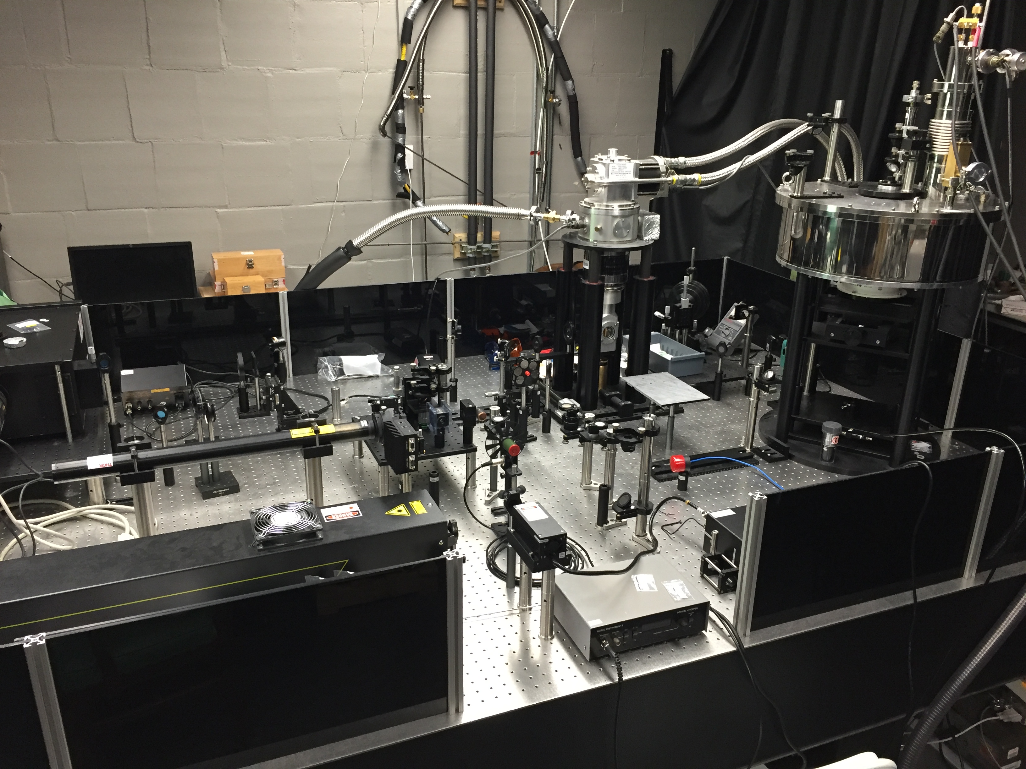 The photoluminescence table - uPL, magnet, and PL setup